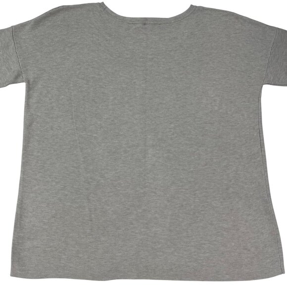 MEDIUM M Peruvian Connection Pima Cotton Knit Beige Gray Pullover Sweater - Picture 9 of 10